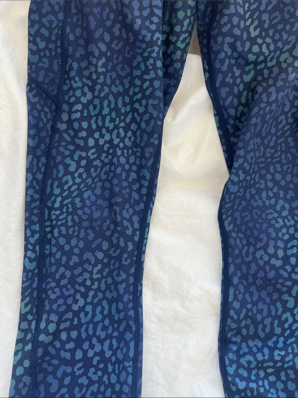 Fabletics Navy Blue Animal-Print Sports Bra & Legging Set - Picture 6 of 10